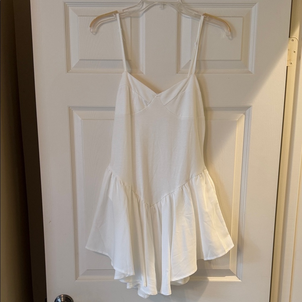 (New) White Spaghetti Strap Dress